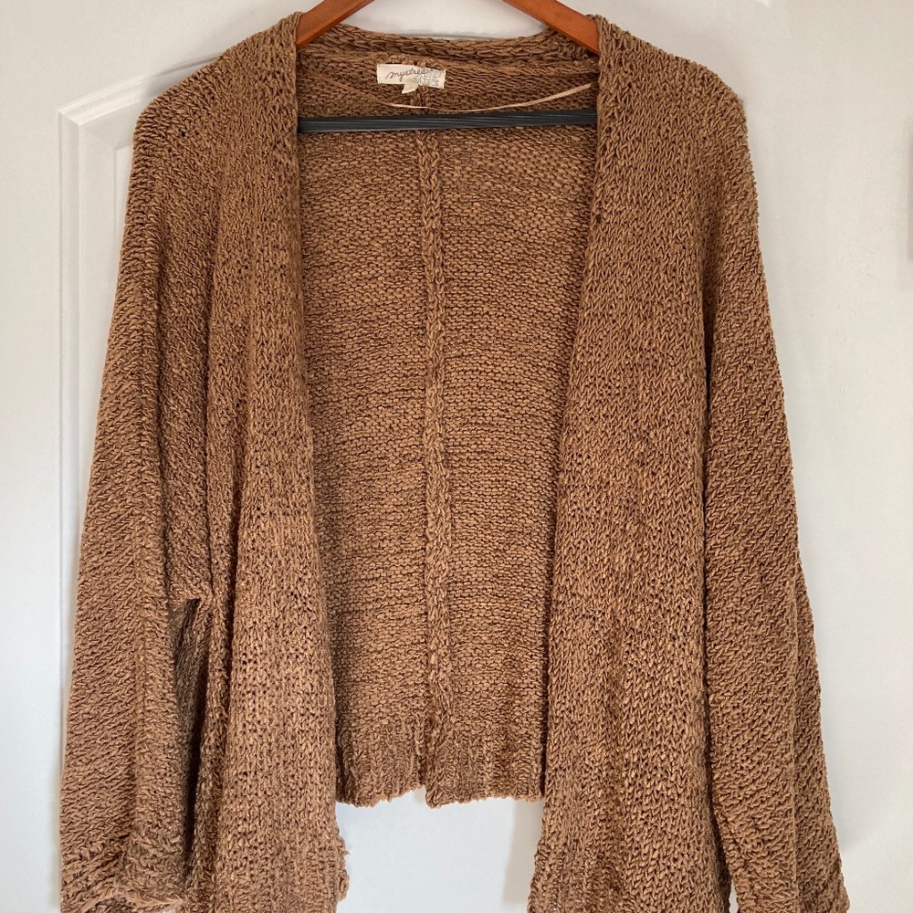 Brown knit cardigan